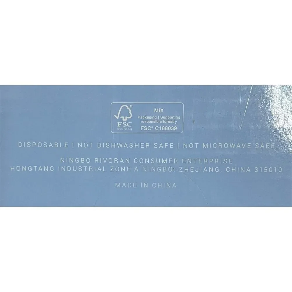 Hello Happy Hello Happy Set of 24 Blue Floral Dessert Plates 7.5